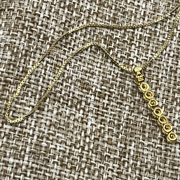 Vintage Sterling Silver & CZ Necklace - Estate Collection, Stamped 925 - Picture 4 of 17